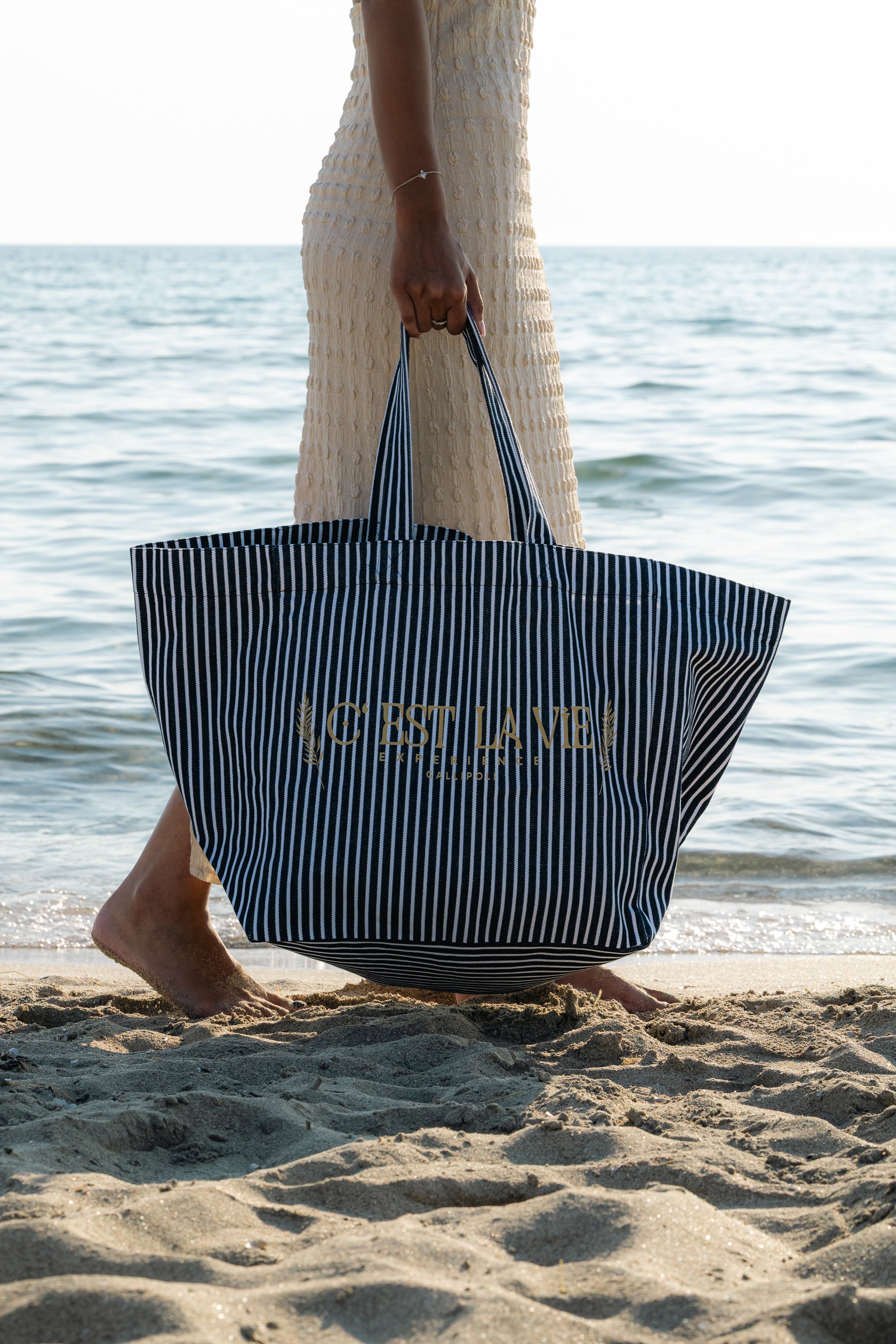 Tote Bag Nautical Stripe - Large