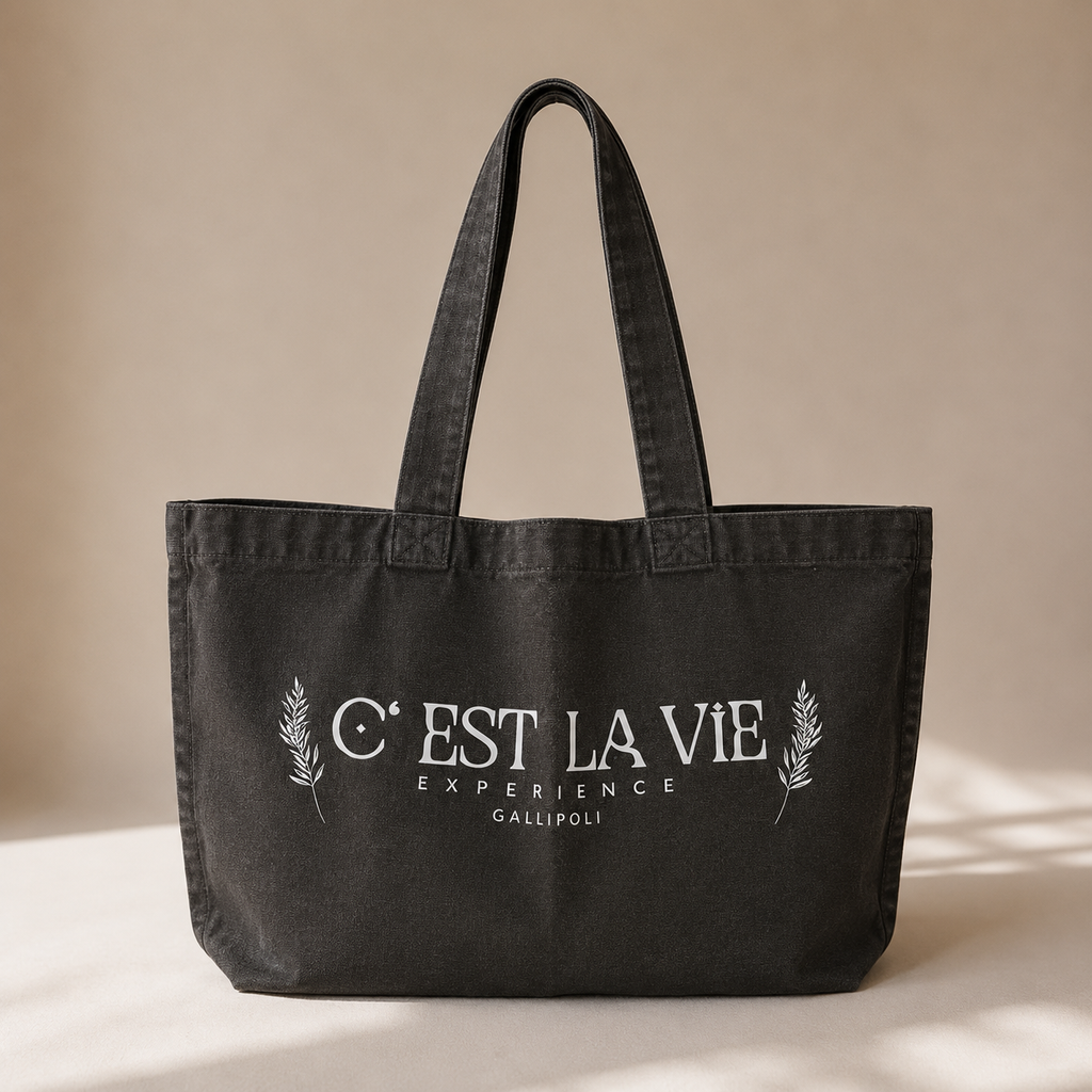 Tote Bag Black Denim - Small