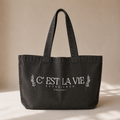 Tote Bag Black Denim - Small